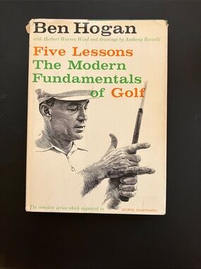 Ben Hogan Five Lessons 1957 First Edition Hardcover Dust Jacket Golf Fundamental